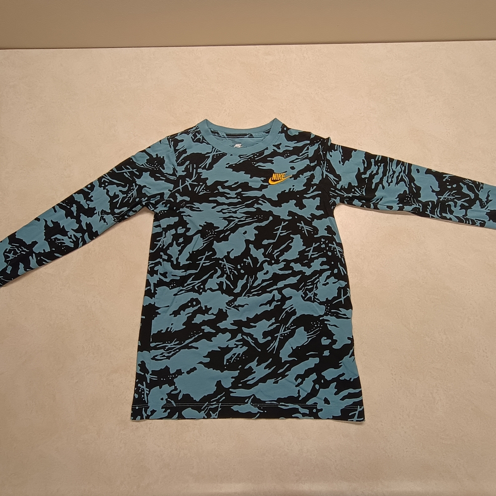 Nike Blue and Black Long Sleeve Performance Tee